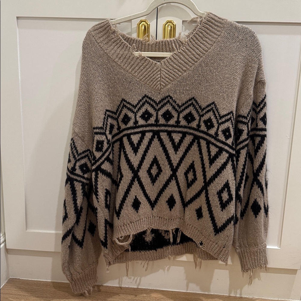 Daytrip Knit Destructed Sweater